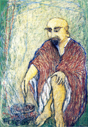 Maître zen Isan peint par Reikai Vendetti