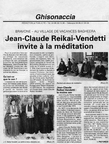Reikai Vendetti enseignement zen en Corse