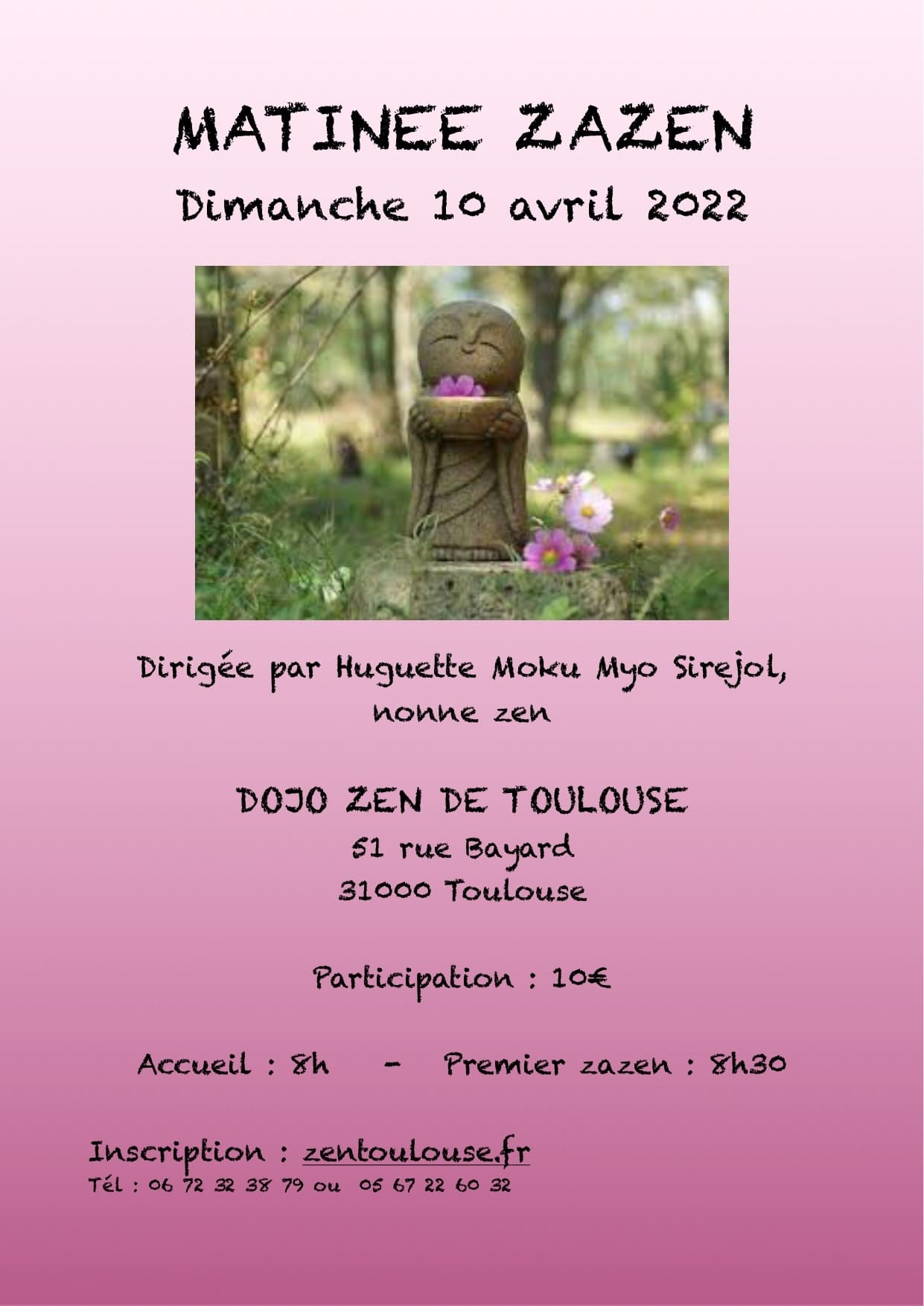 matinée zazen dojo zen Toulouse
