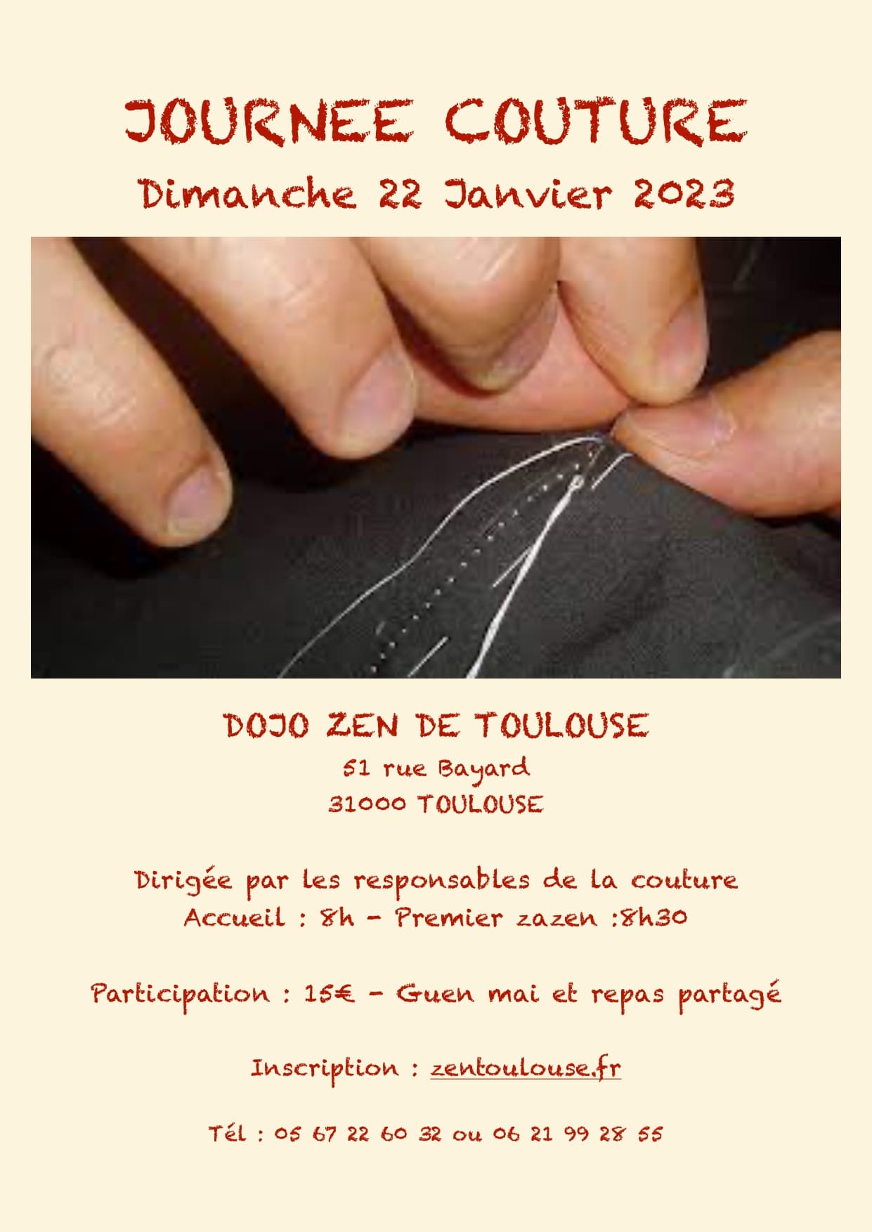 Journée couture du kesa et du rakusu