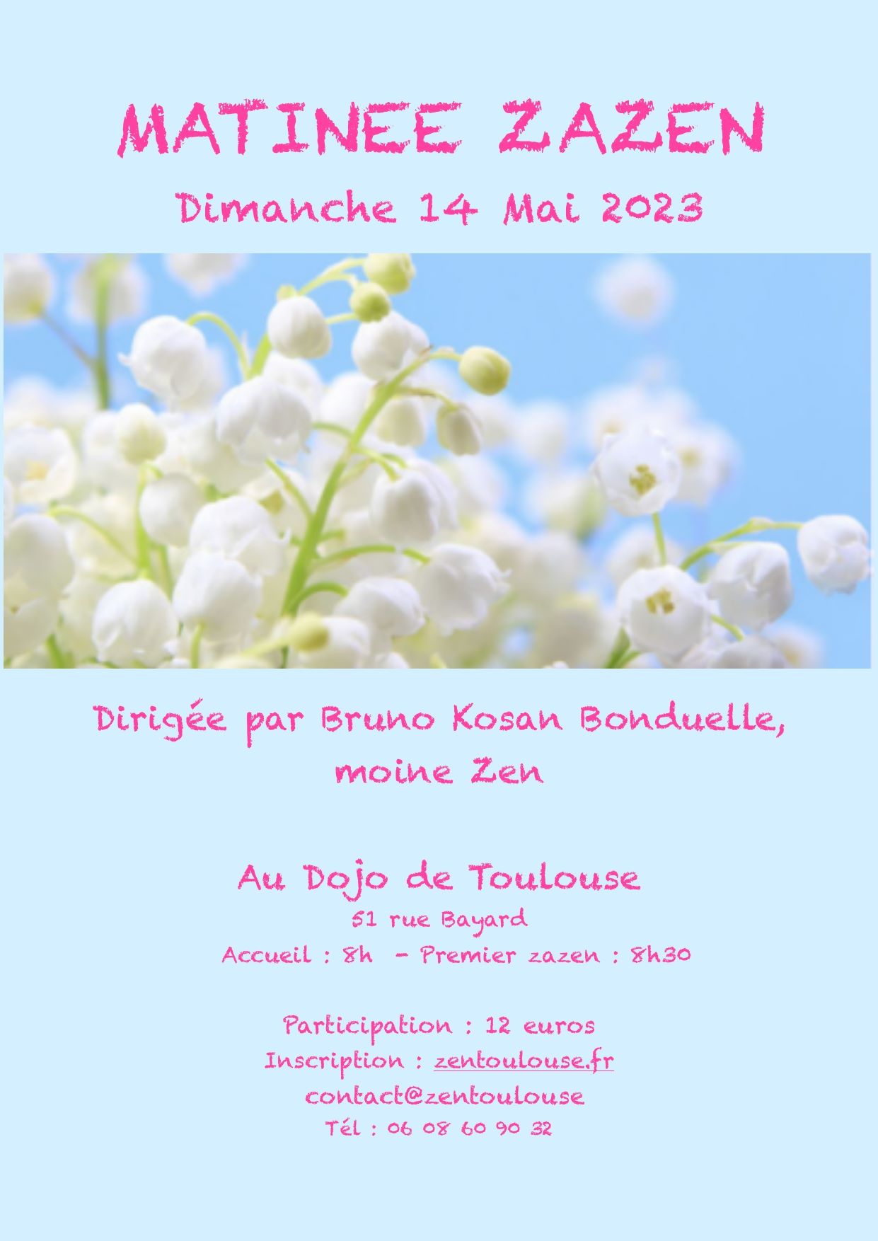 matinée de zazen au Dojo de Toulouse le 14 mai 2023