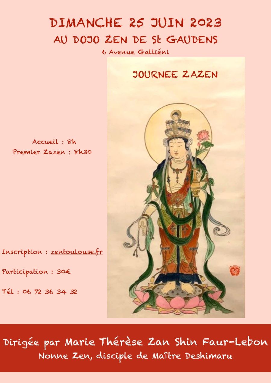 journée de pratique du zen au Dojo de Saint-Gaudens le 25/06/2023