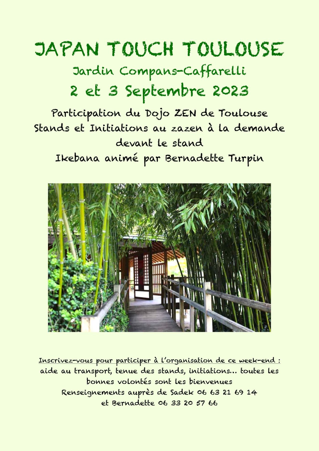 japan touch 2023 Participation dojo zen Toulouse zazen & ikebana