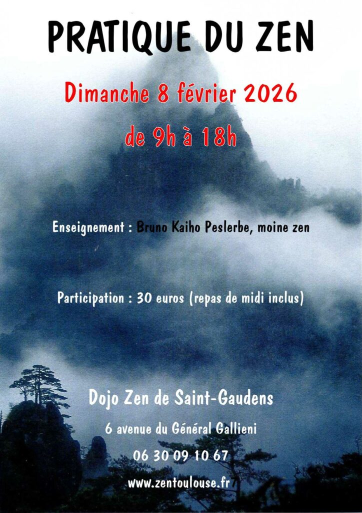 Journée de zazen au dojo de Saint-Gaudens Dimanche 8 février 2026