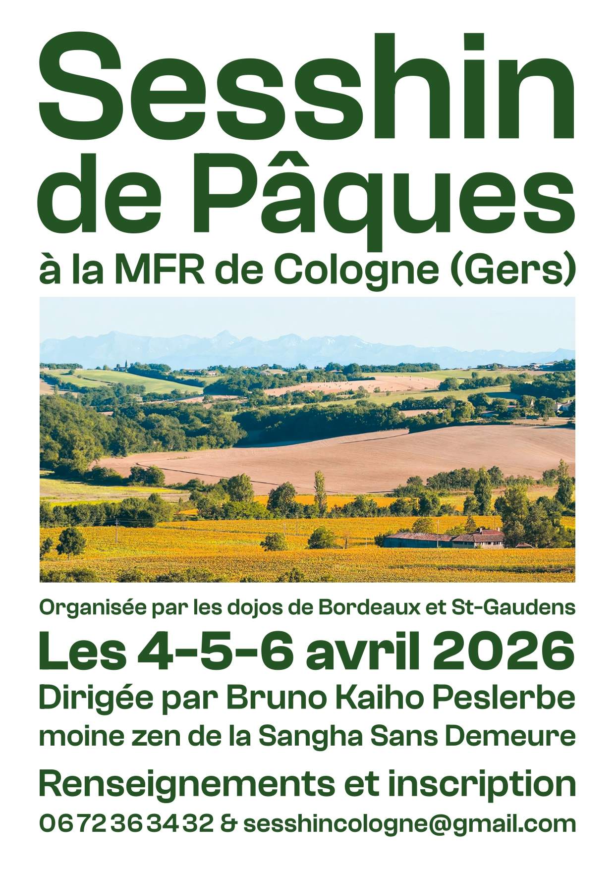 SESSHIN DE PAQUES 2026 BRUNO KAIHO PESLERBE