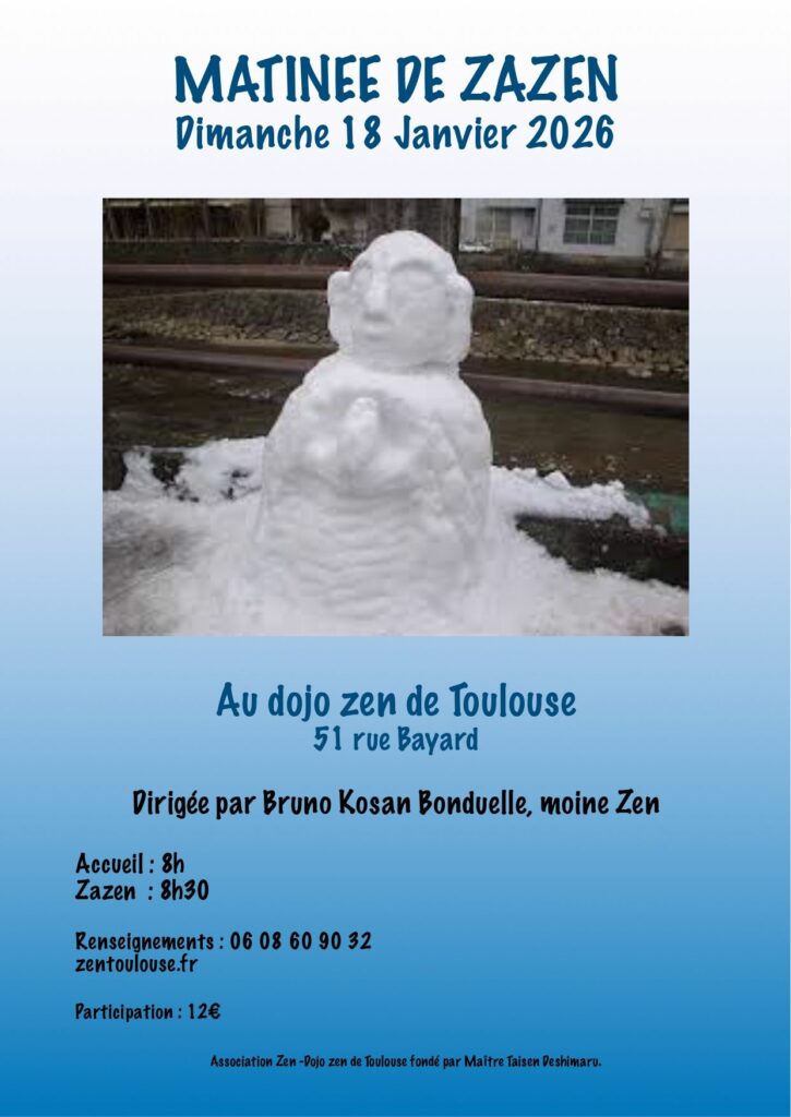 Matinée de zazen. Dojo de Toulouse. 2026