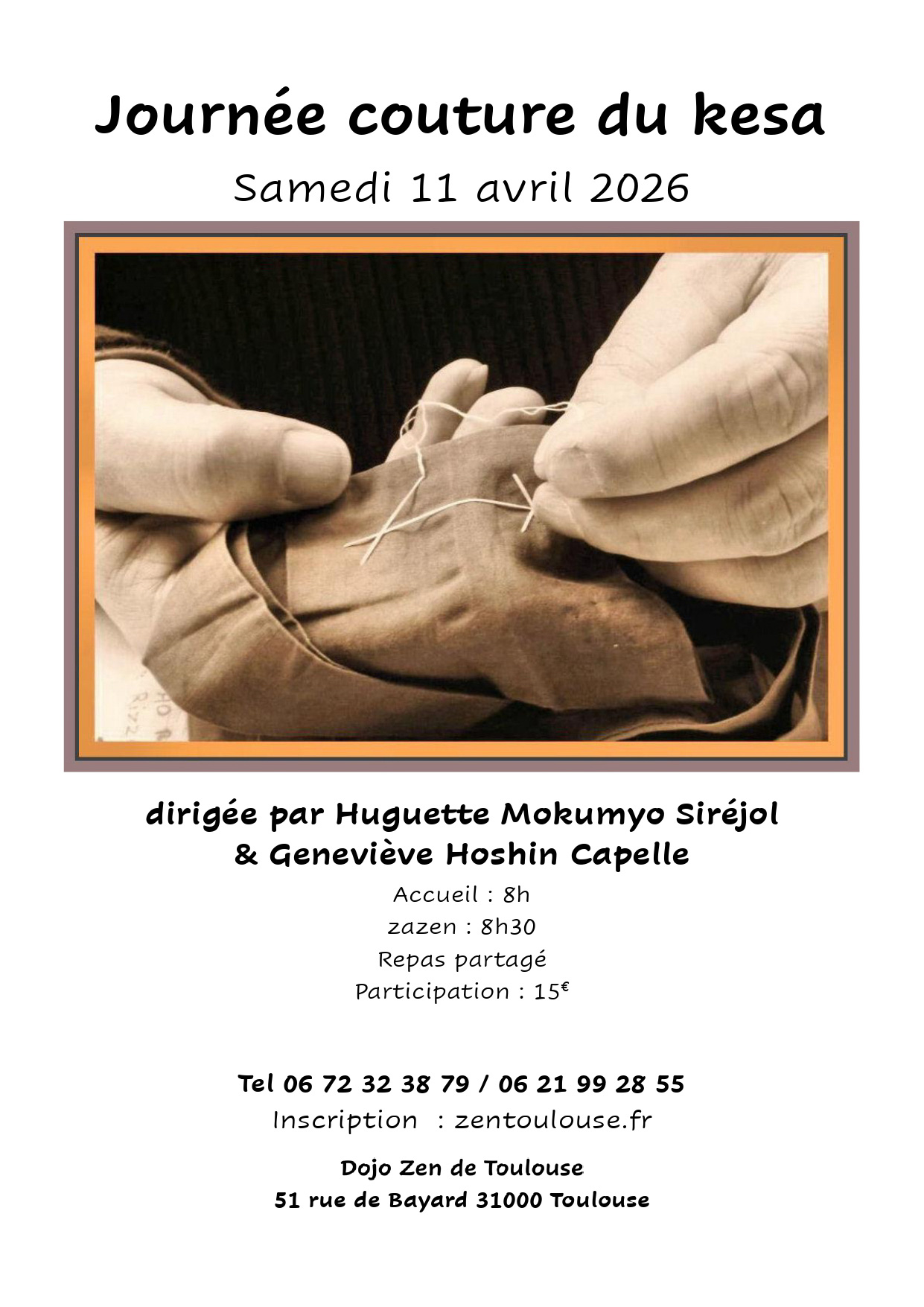 Affiche couture 11 avril 2026