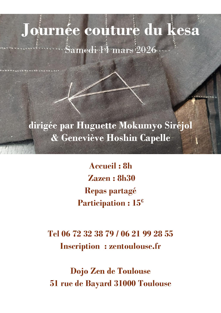 COUTURE 14 MARS 2026 AU DOJO ZEN DE TOULOUSE