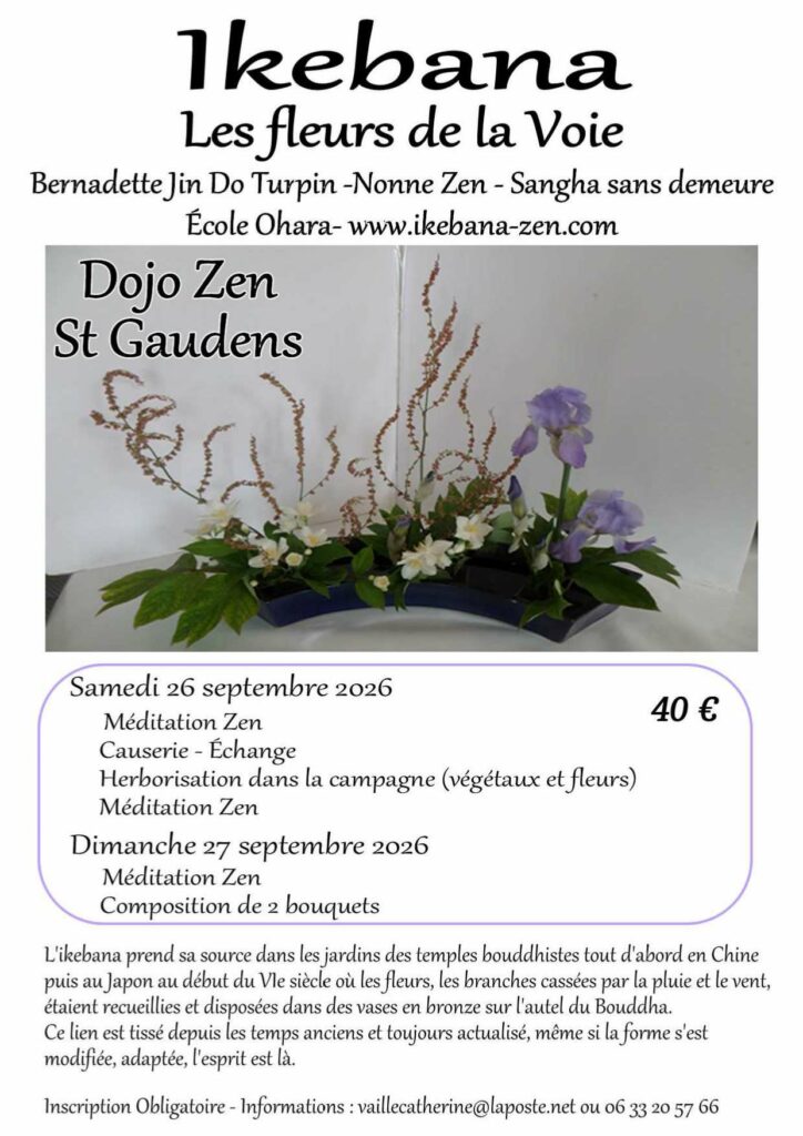 session découverte de l'Ikebana avec Bernadette Jin Do Turpin