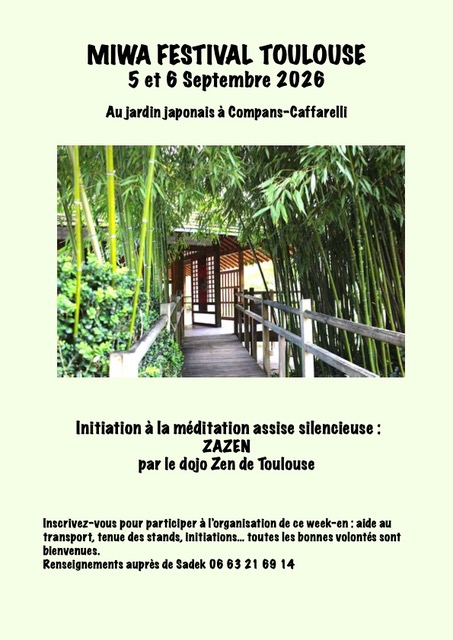 Miwa Festival Toulouse les 5&6 septembre 2026 au jardin japonais à Compans-Caffarelli